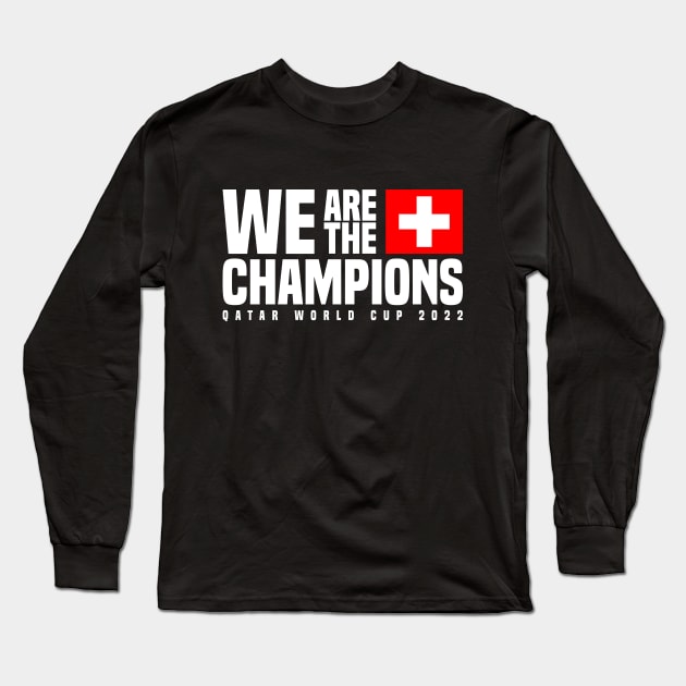 Qatar World Cup Champions 2022 - Switzerland Long Sleeve T-Shirt by Den Vector